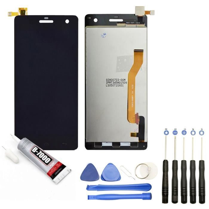 Visiodirect® Ecran complet: Vitre + LCD compatible avec Wiko Highway NOIR+ Kit outils + Colle B7000 Offerte