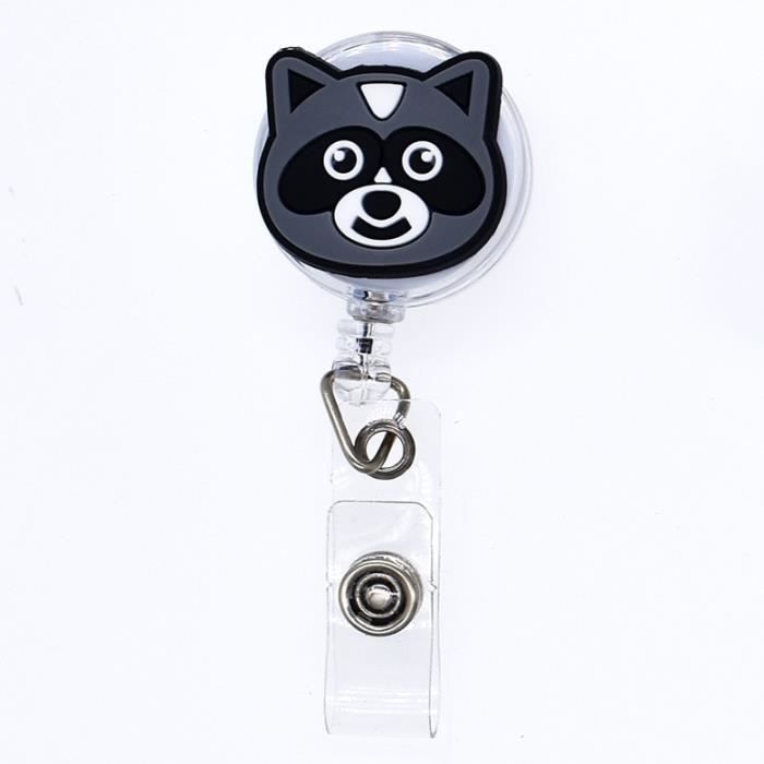 5 -Porte Badge rétractable de haute qualité,dessin animé Panda chien avocat,porte Badge d'infirmière,carte de nom des étudiants e
