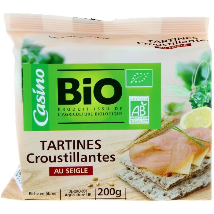 Tartines croustillantes seigle bio - 200g