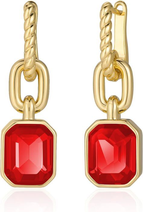 Boucles D'oreilles Stef - Pendantes En Plaqué Or 18 Carats – BILLIE.B