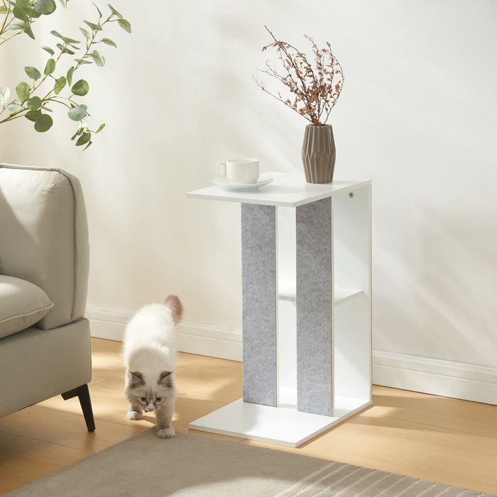 Comparer les prix de Table d'appoint avec griffoir pour chat Ljungby 58 x 40 x 30 cm blanc
