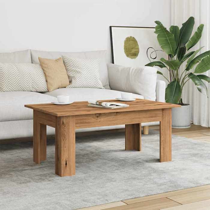 vidaXL Table basse chêne artisanal 100x60x42 cm bois dingénierie table latérale table de salon table daccent bout de 855959