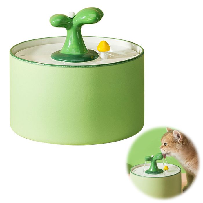 Comparer les prix de Fontaine eau automatique silencieuse pour chat mobile verte en cramique Label