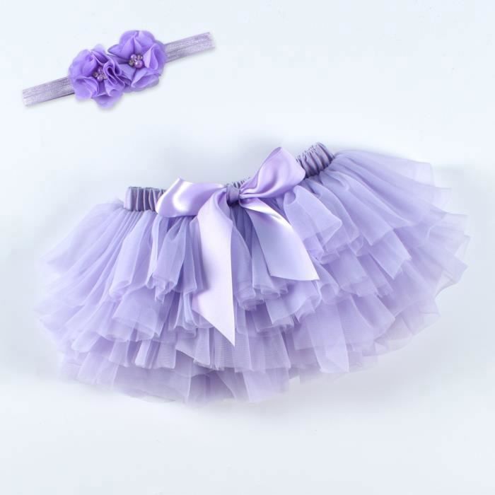 Jupe Tutu - Violet - Pour Filles - Danse Classique - Accessoire Photographie-4642109