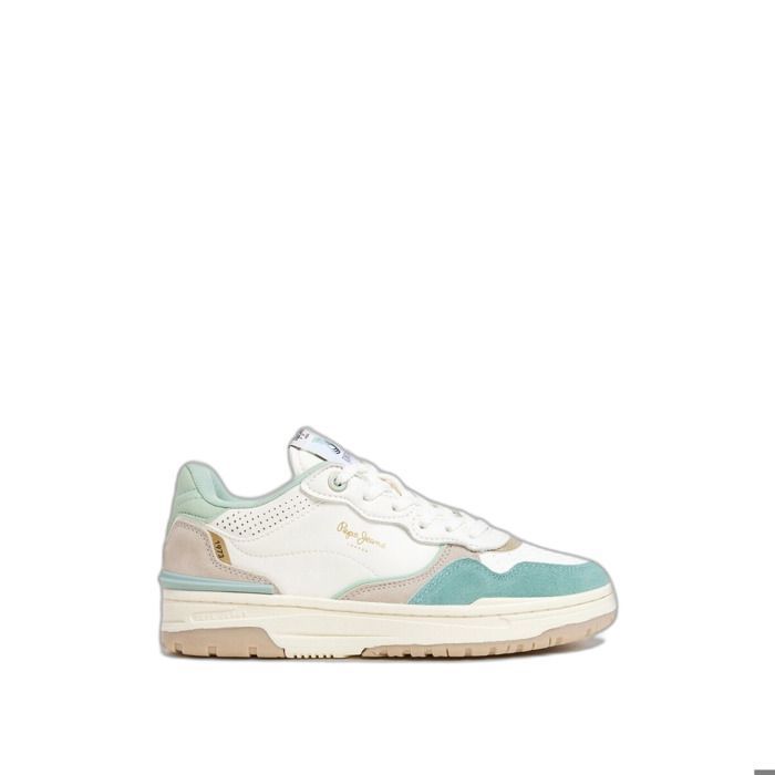 Pepe Jeans Baskets femme - PEPE JEANS - Chester Ivy - Couleur menta - Lacets - Talon plat