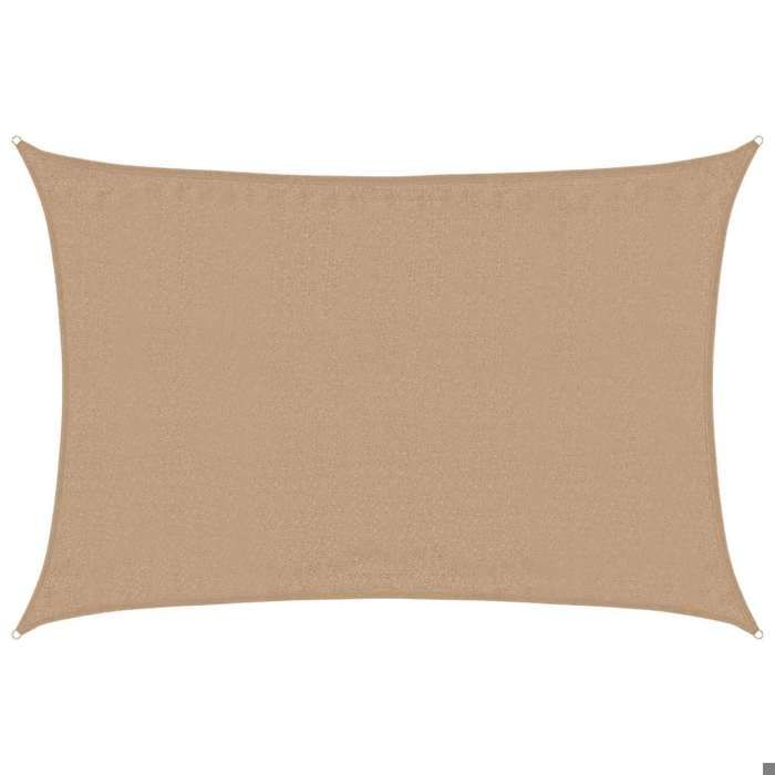 LMT - TOP@Contre-soleil - SOLO - Voile dombrage 160 g/m² - Taupe 4x5 m PEHD - Perméable au vent CC94153