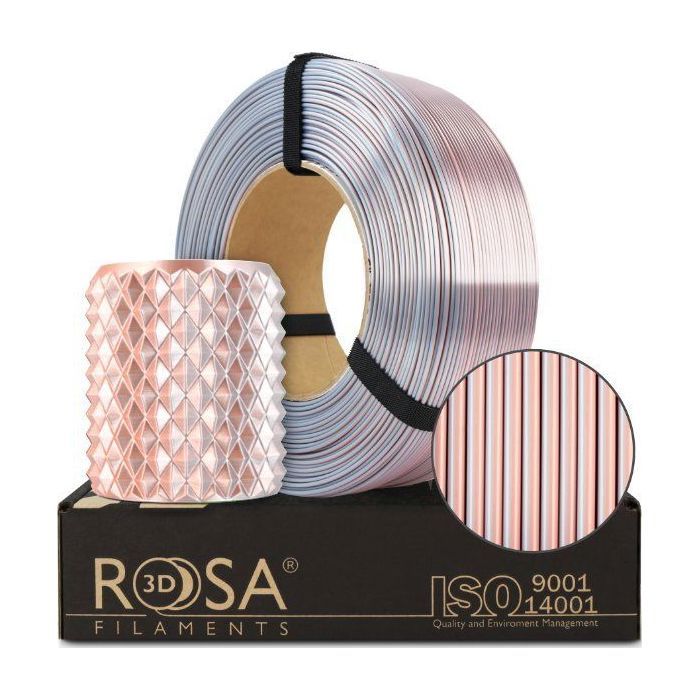 Tete dimpression Rosa3d Filament Recharge PLA Magic Silk 175 mm Glamour 1 kg