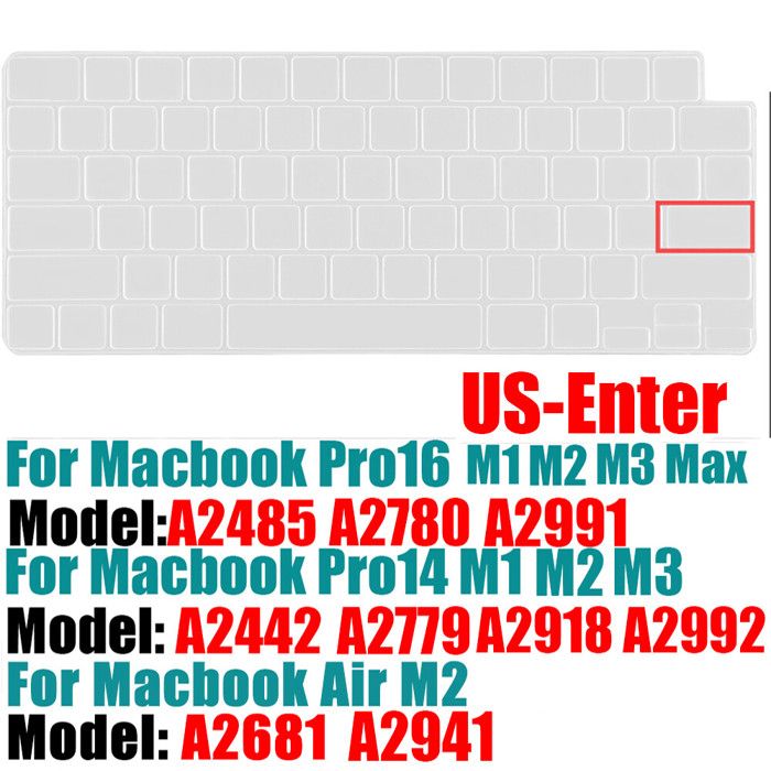 WYGCH Housse de Clavier Arabe pour MacBook 2025-2022 Air 13,6 15