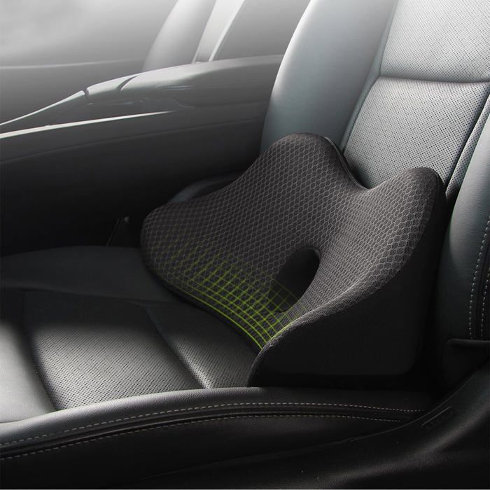 Coussin Rehausseur Auto – Noir/gris – Confortable – Universel – Neuf