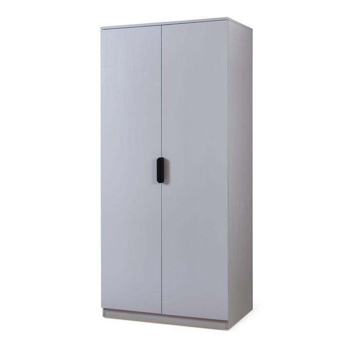Armoire de chambre Eiselfing avec 1 compartiment 176 x 80 x 52 cm gris