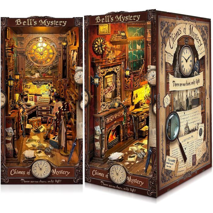 Kit Book Nook CRIOLPO - Maquette Maison Miniature 3D avec LED