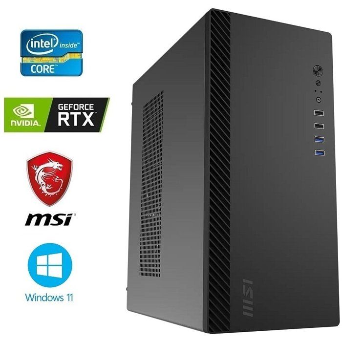PC MSI intel I7 RTX 3050 6GO Ram SSD MSI PRO Shield M100P WIFI 7 Windows 11 - vue 2