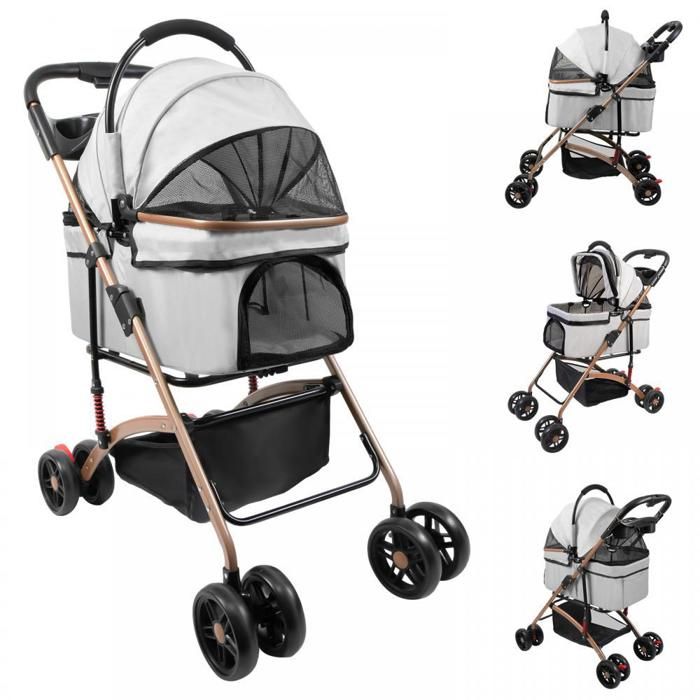 Comparer les prix de MIPAN.Poussette pour animaux 3 en 1 - Poussette pour chien 4 roues - 96 x 70 x 48cm - Poussette pour Chat - Noir