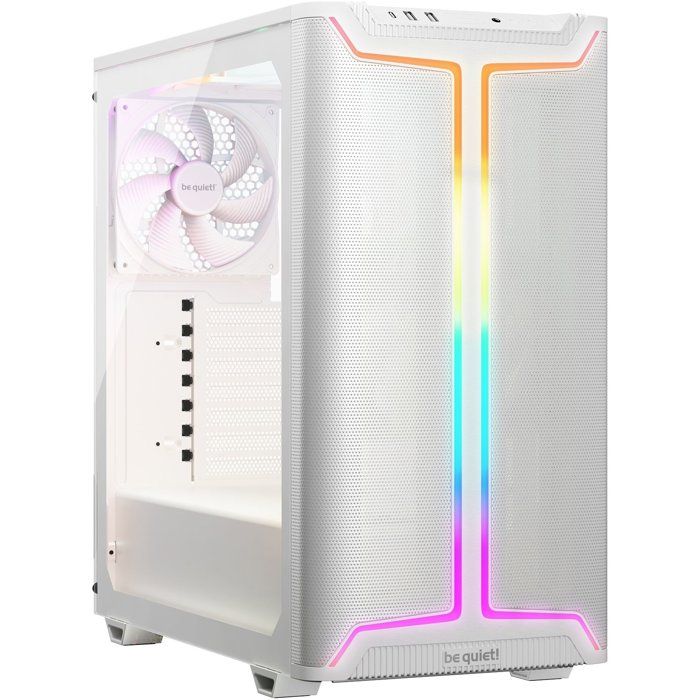 Boîtier PC - BE QUIET! Pure Base 501 DX White - ARGB - Airflow - Verre trempé - 3x 140 mm PWM - Watercooling 360 mm