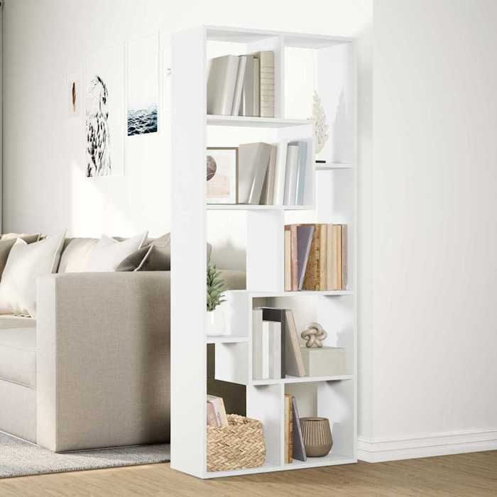 (Vente Chaude)Bibliothèque - CLOUD - Cabinet/Placard/Étagère pour livres - séparatrice de pièce blanc 67x25x161 5 cm 5245916