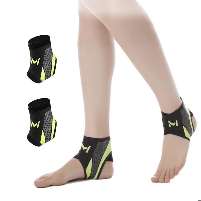 Chaussettes pour fasciite plantaire (lot de deux) - Attelles de cheville pour fasciite plantaire tendinite et entorses - Vert