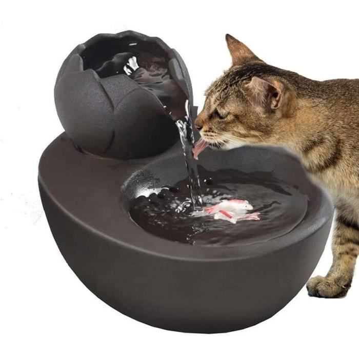 Fontaine à eau céramique automatique 13 L - pompe ultra-silencieuse filtre anti-poils arrêt automatique FONTAINE A EAU