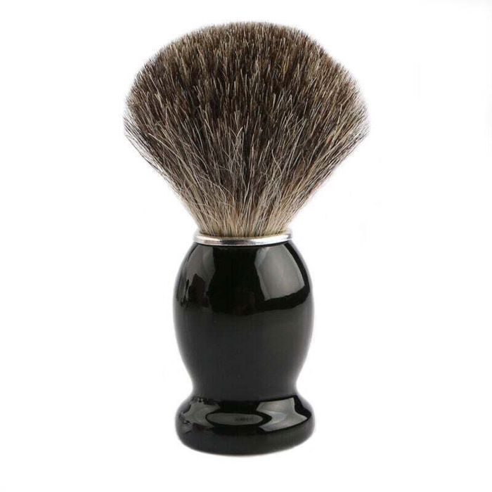 Blaireau de rasage - Blaireau de rasage en poils véritables - Brosse en poils de blaireau naturels pour un rasage en douceur -