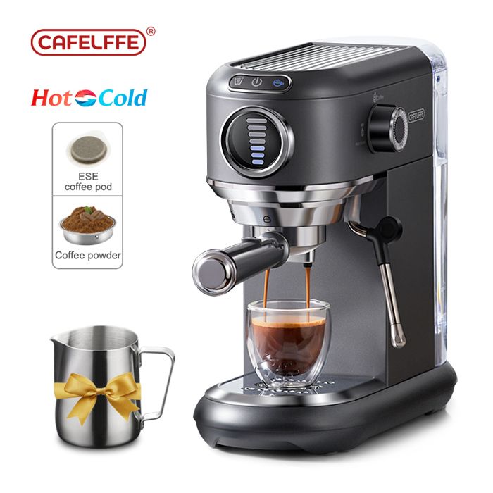 Machine à café à capsules Cafelffe MK-601F 4 en 1 19 bars compatible avec les capsules NS/DG/ESE et le café moulu.