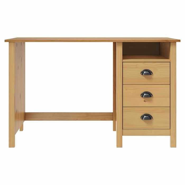 Magnifique Bureau Hill avec 3 tiroirs 120x50x74 cm Pin solide poids: 18.89kg LL3897