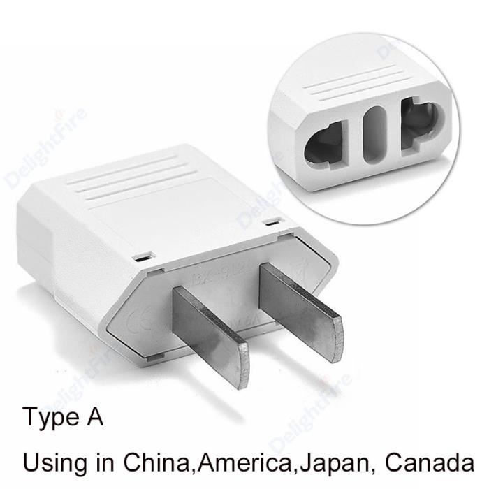 White Japon PlugAdaptateur électrique de voyage, prise de courant ue à