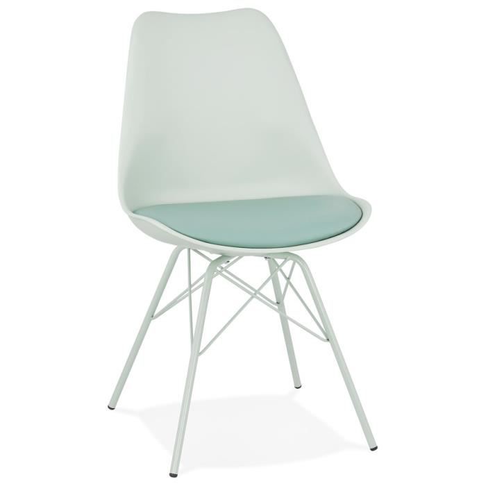 chaise - alter ego - byblos - style industriel - vert - assise en plastique et structure en métal