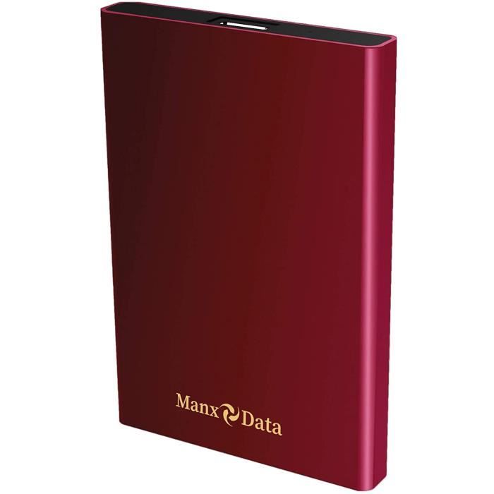 ManxData 250 Go Rouge Disque dur externe portable USB 3.0 compatible avec  PC Windows, Mac, Smart TV et PS4[10] - Cdiscount Informatique