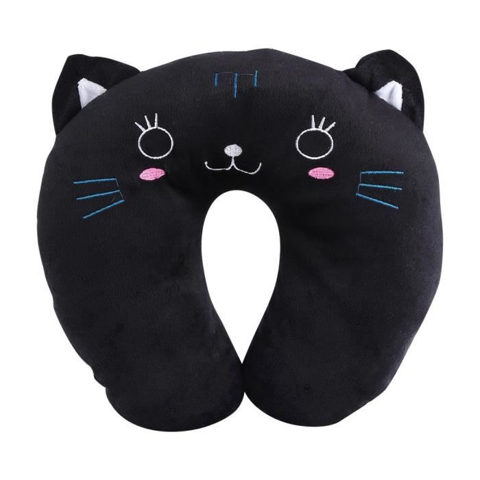 Oreiller En U De Coton De Cou Voyage D Animal Doux Coussin Noir Chat Repos Voiture Modele Chat Noir Cdiscount Pret A Porter