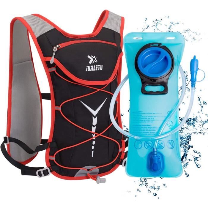 Sac Hydratation avec Poche d'eau (2L Reservoir) Sac à Dos de Course à Pied  Léger 6L pour Femme Homme, Sac Trail Running pour Maratho - Cdiscount