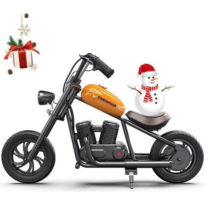 Moto Électrique HYPER GOGO Cruiser 12 Chopper pour Enfants 24V 5,2Ah 160W avec Pneus 12'x3', 12KM Haut de Gamme
