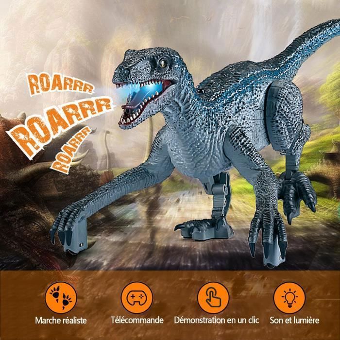 Comparer les prix de Jouet de Dinosaure électrique Qui Marche avec Sons réalistes Simulation Infrarouge avec éclairage pour garçons et Filles de 3 Ans