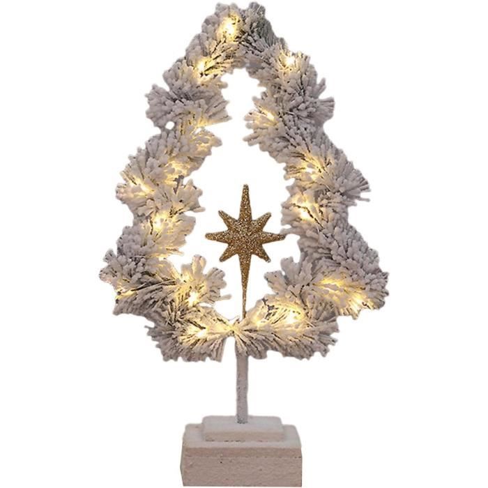 Flocage De Sapin De Noël Flocon De Neige Avec Lumière Led Décoration De