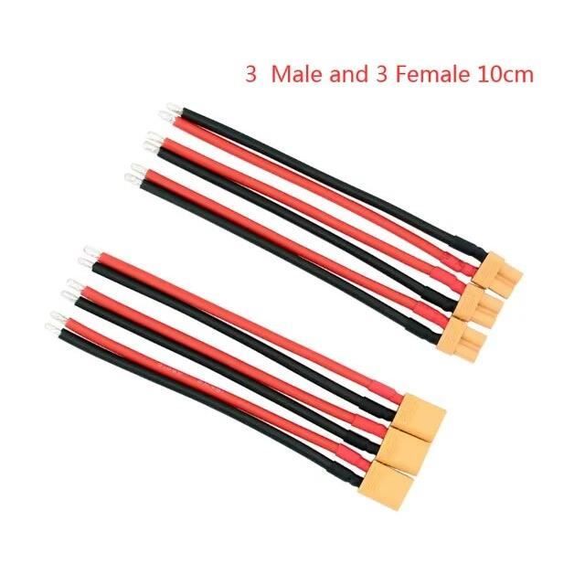 4 Pièces Câble Adaptateur XT30 Vers JST 15cm 20AWG - Connecteur Batterie Lipo Silicone