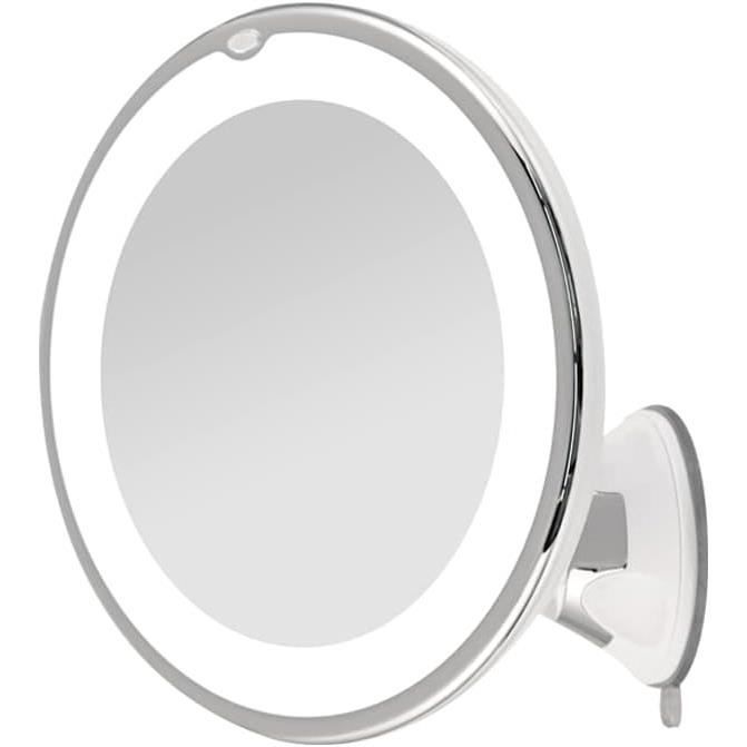 Miroir Maquillage Grossissant 30x Avec Lumière LED Et Ventouse - Miroir Cosmétique Portable Rechargeable