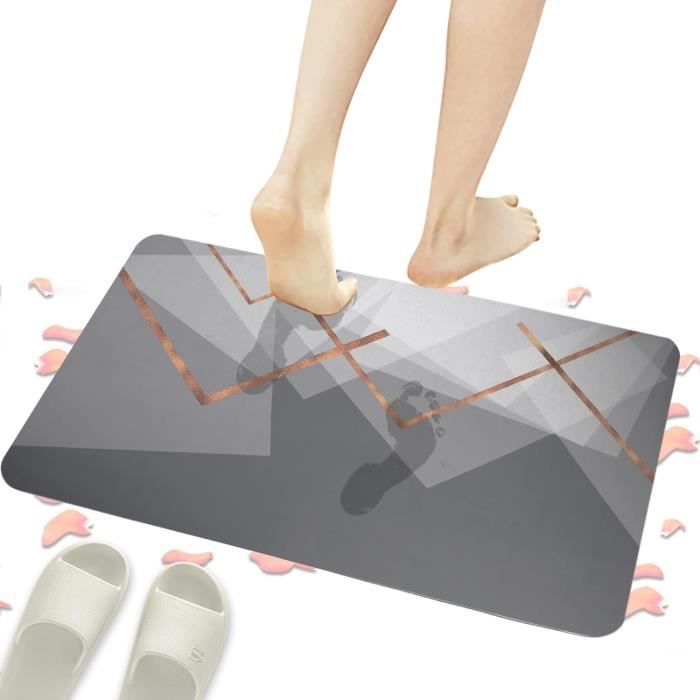 Tapis De Bain G-LIKE Vert 40x60cm - Antidérapant, Absorbant Et Lavable En Machine