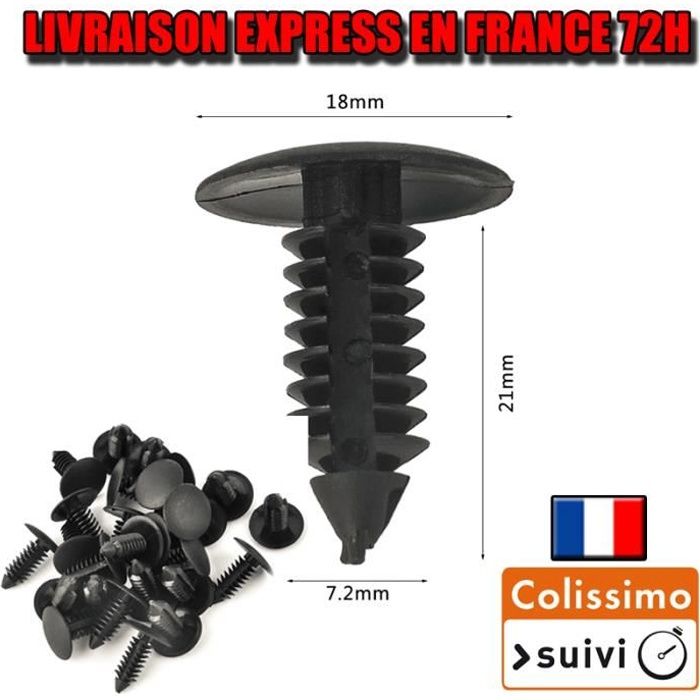 10x Clips Agrafe Plastique Citroen Peugeot Renault PSA volkswagen bmw seat  fiat opel audi