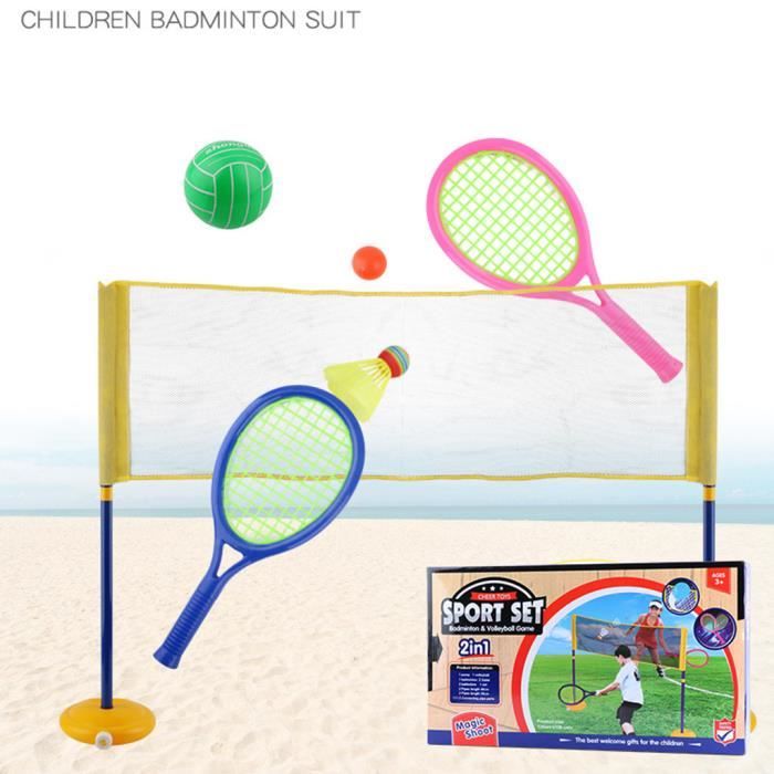 4PC Set de badminton raquettes formation volants ball Sports Jeux de qualité moyenne