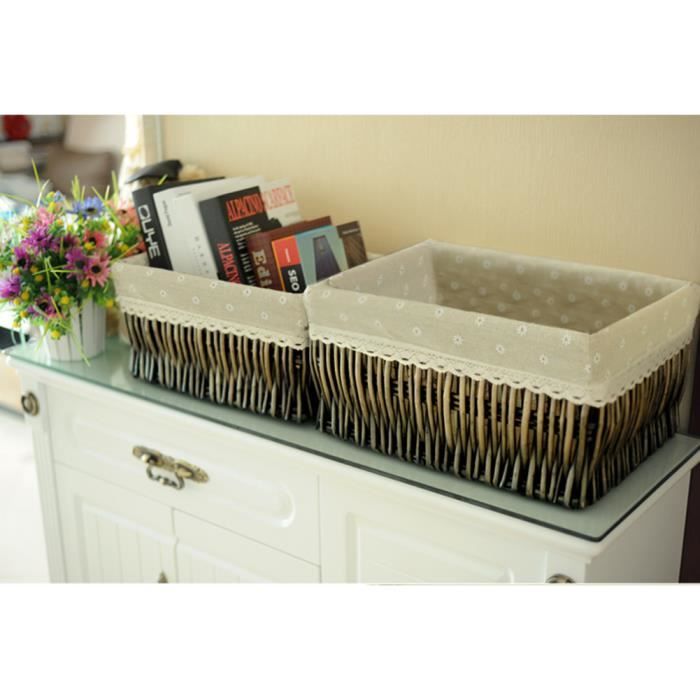 Panier D Osier Rangement Meubles De Bureau Etagere Salle De Bain