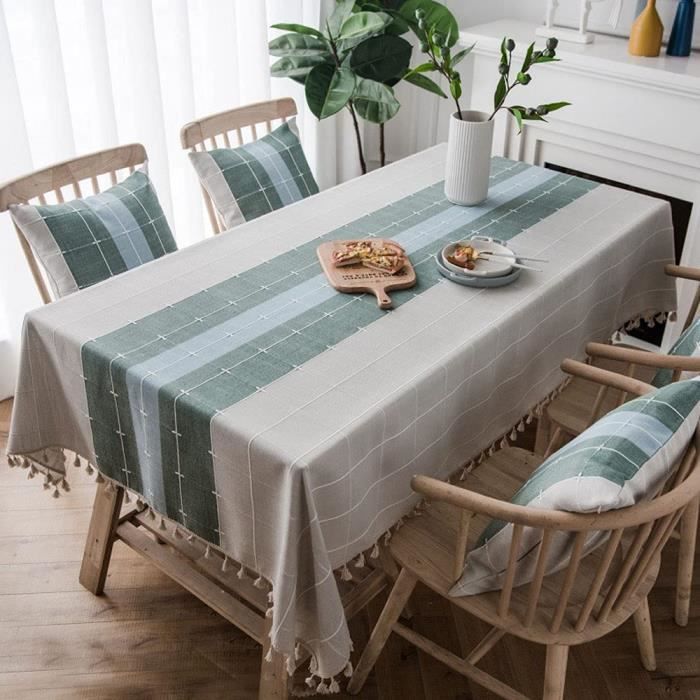 Nappe de Table Rectangulaire Anti Taches Nappes Impermeable Nappe ...