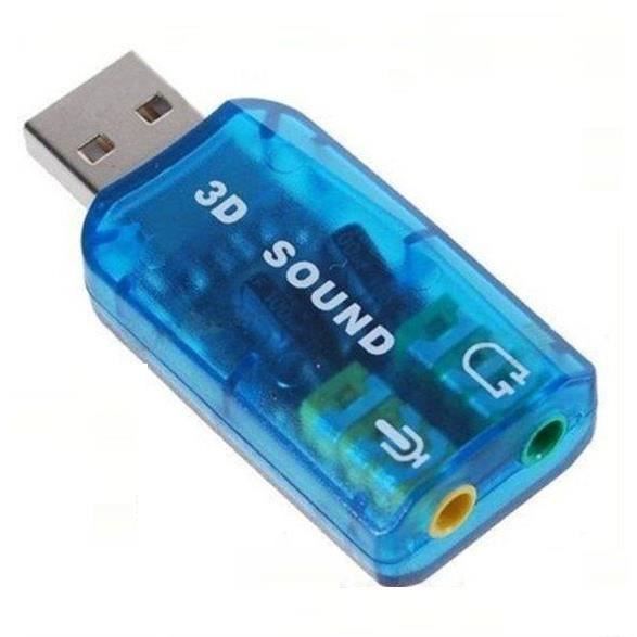 Carte son USB 5.1 avec entrée micro et sortie audio 3D stéréo.