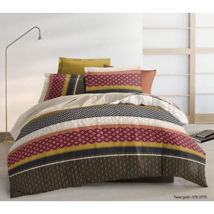 Housse De Couette Japonaise 160x200 Cm – 2 Taies 65x65 Cm – Microfibre Douce, Zippée – Parure De Lit 2 Personnes
