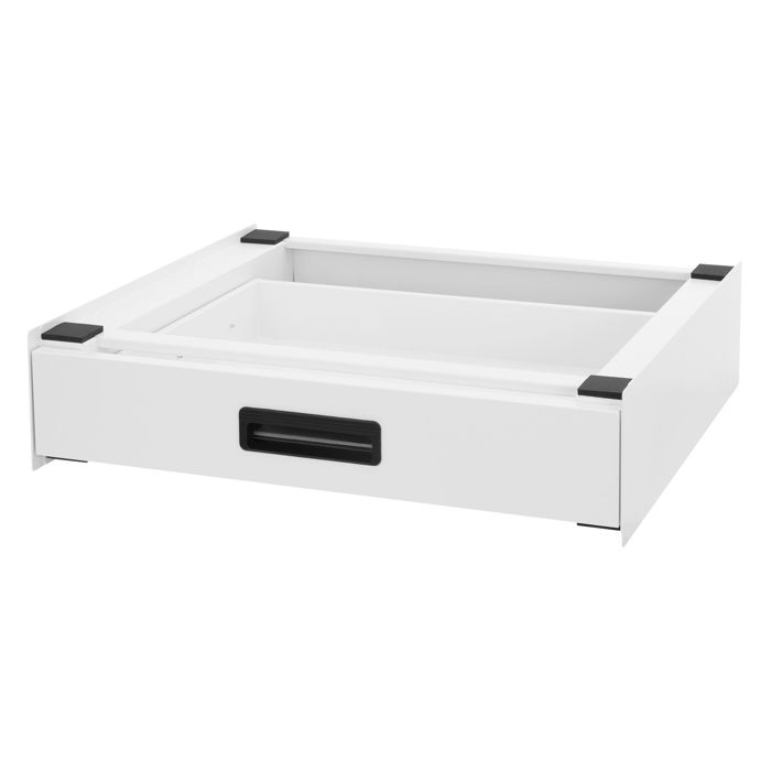ML-Design Socle pour Machine à Laver avec Tiroir Coulissant Acier Blanc 605x54 cm Antidérapant Support Base de Lave-Linge - Ml Design
