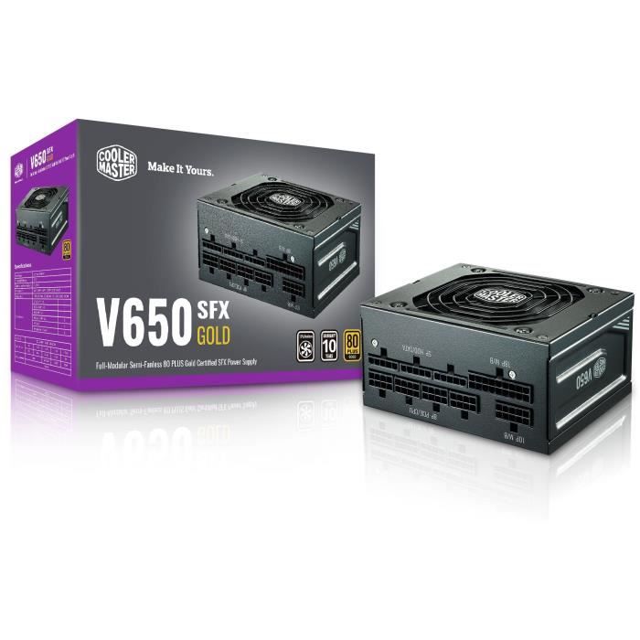 Cooler Master V Series V650 SFX Alimentation électrique interne EPS12V / SFX12V 3.42 80 PLUS Gold CA 100 240 V 650 Watt PFC active Europe - vue 2