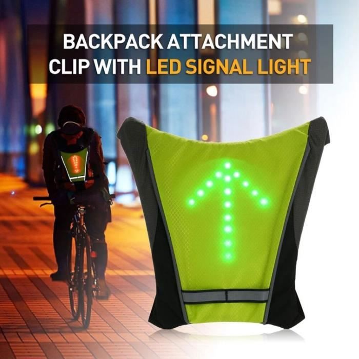 Vélo lumière LED avertissement sac à dos clignotant tour lumière