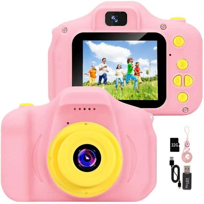 Appareil photo pour enfants, 12MP pixel-1080P HD Appareil photo selfie pour  les enfants de 3 à 10 ans, avec carte 32GB, cadeau[480] - Cdiscount Appareil  Photo