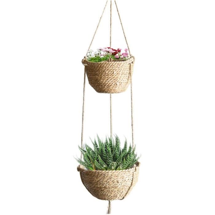supports de plantes décoratifs suspendus INCREWAY Lot de 2 supports de panier suspendu avec 2 chaînes de suspension de 35,6 cm pour paniers de jardin lanterne pot de fleurs pelouse