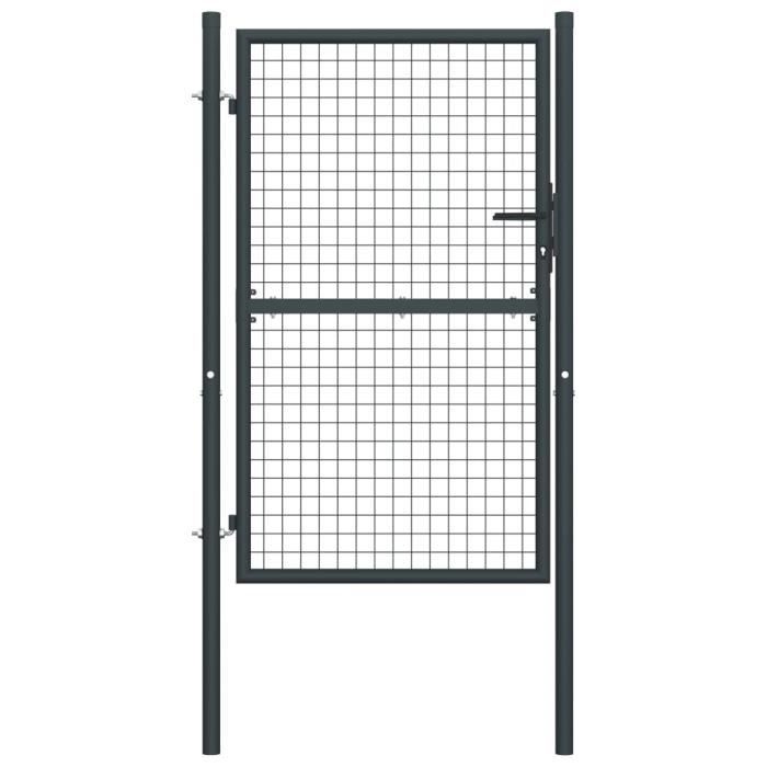 Portail en maille de jardin VIDAXL 100 x 250 cm Acier galvanisé Couleur Manuel