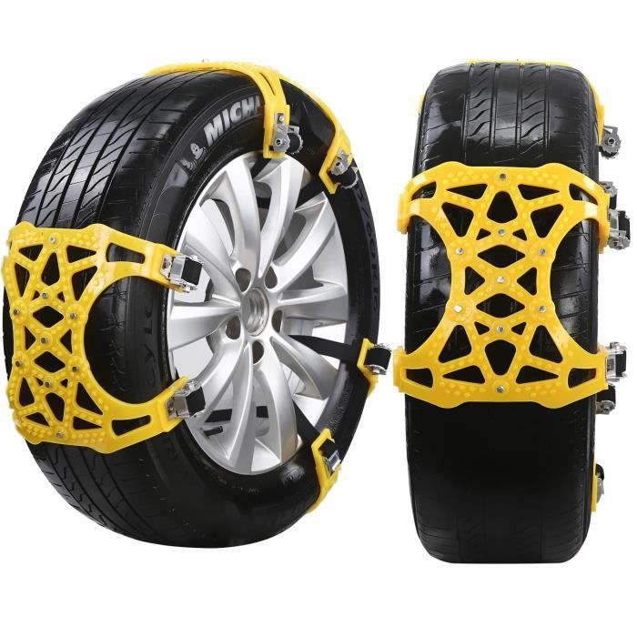 5.7 in - 11.6 in Oziral Chaînes à Neige Lot de 10 Universelles Chaines Voiture Anti-dérapant et Réglables pour Voiture Camion SUV Largeur de Pneu 145-295 mm