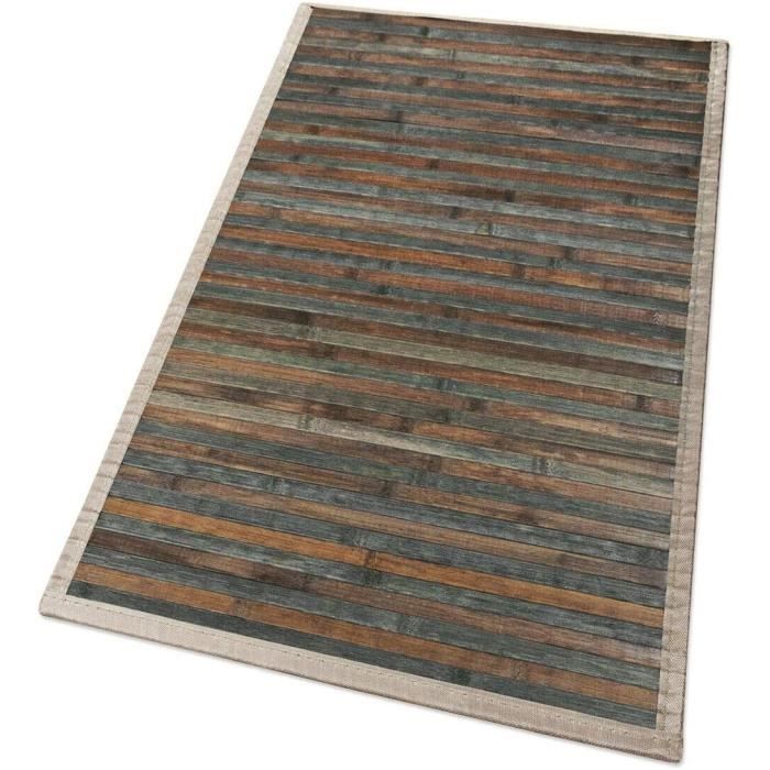 Tapis En Bambou Bois Gris Pierre Cuisine Salle De Bain Set De Table Americain Modele Bamboo 50 X 140 Cm Taupe Cdiscount Puericulture Eveil Bebe