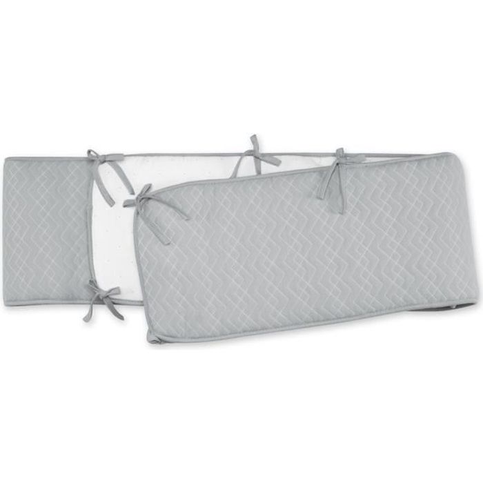 Bemini Tour De Parc Reversible Doux Moelleux Quilted Gris 75x95 Cm Cdiscount Puericulture Eveil Bebe